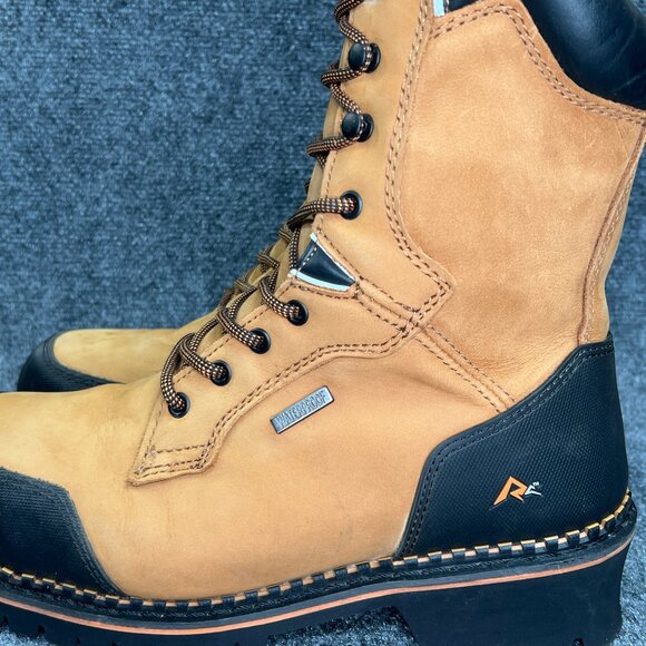 Ridgecut Toughwear Logger Boots Men\'s 10.5W Brown Leather Waterproof‎ Steel Toe main image 12